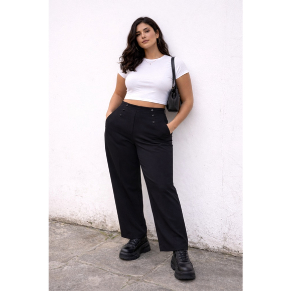 Zelda Pants - Zelda | Y2K Tailored Sailor Pants | Minimalist Naval Chic| 33” Waist